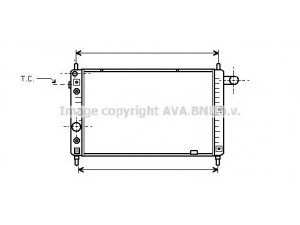 AVA QUALITY COOLING OL2126 radiatorius, variklio aušinimas 
 Aušinimo sistema -> Radiatorius/alyvos aušintuvas -> Radiatorius/dalys
1300091, 52450324