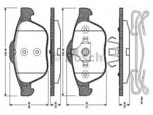 BOSCH 0 986 TB2 831 stabdžių trinkelių rinkinys, diskinis stabdys 
 Techninės priežiūros dalys -> Papildomas remontas
41 06 007 56R, 77 01 206 599, 77 01 206 747