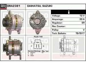 DELCO REMY DRA2381 kintamosios srovės generatorius 
 Elektros įranga -> Kint. sr. generatorius/dalys -> Kintamosios srovės generatorius
27020-87212, 27020-87214, 27020-87216