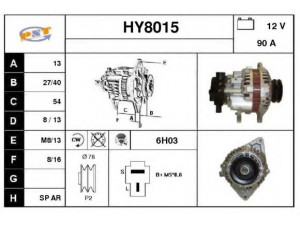 SNRA HY8015 kintamosios srovės generatorius 
 Elektros įranga -> Kint. sr. generatorius/dalys -> Kintamosios srovės generatorius
3730042870