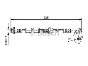 BOSCH 1 987 476 545 stabdžių žarnelė 
 Stabdžių sistema -> Stabdžių žarnelės
46210 D4001, 46210 D4011, 46210 Q9000