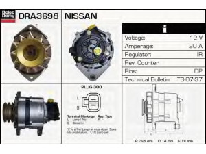 DELCO REMY DRA3698 kintamosios srovės generatorius 
 Elektros įranga -> Kint. sr. generatorius/dalys -> Kintamosios srovės generatorius
23100-09709, 23100-9c600, 23100-D9709