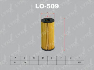 LYNXauto LO-509 alyvos filtras 
 Techninės priežiūros dalys -> Techninės priežiūros intervalai
104 180 01 09, 104 184 02 25, 104 184 03 25