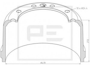 PE Automotive 266.539-00A stabdžių būgnas
210 21 114, 210 21 164