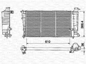 MAGNETI MARELLI 350213376000 radiatorius, variklio aušinimas 
 Aušinimo sistema -> Radiatorius/alyvos aušintuvas -> Radiatorius/dalys
1301JE, 1301KG, 1301S9, 1301T0