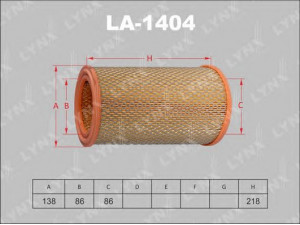 LYNXauto LA-1404 oro filtras 
 Techninės priežiūros dalys -> Techninės priežiūros intervalai
5004263, A780X9601BA, 7700 720 987