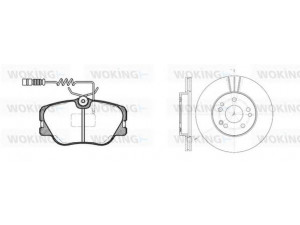 WOKING 80893.00 stabdžių rinkinys, diskiniai stabdžiai 
 Stabdžių sistema -> Diskinis stabdys -> Stabdžių remonto rinkinys
0004209920, 0014200720, 0024209920