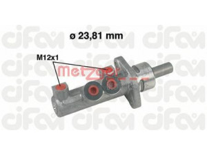 METZGER 202-385 pagrindinis cilindras, stabdžiai 
 Stabdžių sistema -> Pagrindinis stabdžių cilindras
6025 370 495