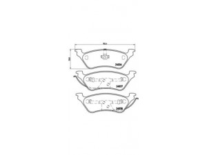 BREMBO P 11 014 stabdžių trinkelių rinkinys, diskinis stabdys 
 Techninės priežiūros dalys -> Papildomas remontas
05014036AA, 5014036AA, 5019805AA