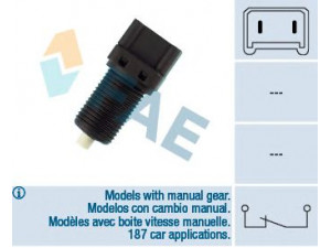FAE 24220 stabdžių žibinto jungiklis 
 Stabdžių sistema -> Stabdžių žibinto jungiklis
77 00 785 258, 77 00 849 824