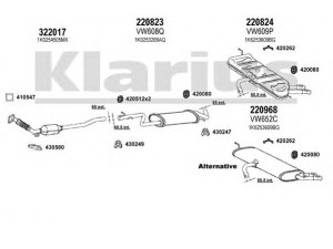 KLARIUS 930935E išmetimo sistema 
 Išmetimo sistema -> Išmetimo sistema, visa