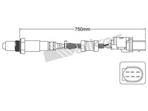 WALKER PRODUCTS 800-95007 lambda jutiklis 
 Išmetimo sistema -> Jutiklis/zondas
03G906262F, 057906262F, 057906262H