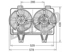 DENSO DER01016 ventiliatorius, radiatoriaus 
 Aušinimo sistema -> Oro aušinimas
60584369, 60658478, 60692424, 60584369
