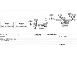 MTS C290164008643 išmetimo sistema 
 Išmetimo sistema -> Išmetimo sistema, visa