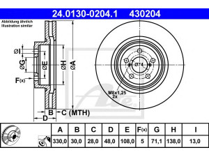 ATE 24.0130-0204.1 stabdžių diskas 
 Dviratė transporto priemonės -> Stabdžių sistema -> Stabdžių diskai / priedai
26300AG000, 26300AG001