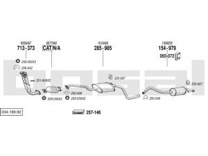 BOSAL 034.189.92 išmetimo sistema 
 Išmetimo sistema -> Išmetimo sistema, visa