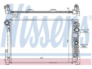 NISSENS 67164 radiatorius, variklio aušinimas 
 Aušinimo sistema -> Radiatorius/alyvos aušintuvas -> Radiatorius/dalys
204 500 03 03, A2045000303