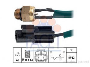 FACET 7.5112 temperatūros jungiklis, radiatoriaus ventiliatorius 
 Aušinimo sistema -> Siuntimo blokas, aušinimo skysčio temperatūra
21595-07F00, 21595-63A01