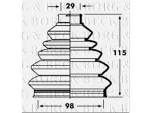 BORG & BECK BCB2354 gofruotoji membrana, kardaninis velenas 
 Ratų pavara -> Gofruotoji membrana
1J0498203A, 1J0498203A, 1J0 498 203A
