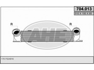 AHE 704.013 tarpinis suslėgto oro aušintuvas, kompresorius 
 Variklis -> Oro tiekimas -> Įkrovos agregatas (turbo/superįkrova) -> Tarpinis suslėgto oro aušintuvas
17517524916