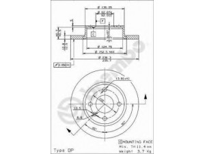 BREMBO 08.5243.24 stabdžių diskas 
 Stabdžių sistema -> Diskinis stabdys -> Stabdžių diskas
002415019, 6U0615301