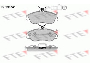 FTE BL2367A1 stabdžių trinkelių rinkinys, diskinis stabdys 
 Techninės priežiūros dalys -> Papildomas remontas
895 698 151, 895 698 151