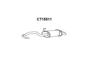 VENEPORTE CT15511 galinis duslintuvas 
 Išmetimo sistema -> Duslintuvas
9456202180, 1726LY, 1726LZ, 1730P0