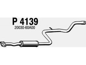 FENNO P4139 vidurinis duslintuvas 
 Išmetimo sistema -> Duslintuvas
20030-87A01, 20030-87A02