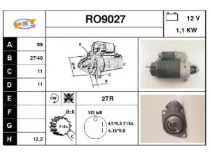 SNRA RO9027 starteris