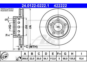 ATE 24.0122-0222.1 stabdžių diskas 
 Dviratė transporto priemonės -> Stabdžių sistema -> Stabdžių diskai / priedai
4B3 615 601
