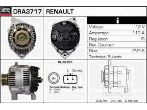 DELCO REMY DRA3717 kintamosios srovės generatorius 
 Elektros įranga -> Kint. sr. generatorius/dalys -> Kintamosios srovės generatorius
7700105539