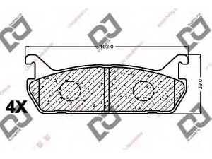 DJ PARTS BP1098 stabdžių trinkelių rinkinys, diskinis stabdys 
 Techninės priežiūros dalys -> Papildomas remontas
04492-01000, 04492-02000, 0449287101000