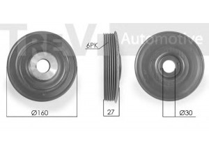 TREVI AUTOMOTIVE PC1156 skriemulys, alkūninis velenas 
 Diržinė pavara -> Dirželio skriemulys
0515 V6, 0515L9, 0515P2, 0515T8