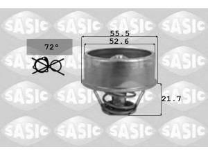 SASIC 3371251 termostatas, aušinimo skystis 
 Aušinimo sistema -> Termostatas/tarpiklis -> Thermostat
133725