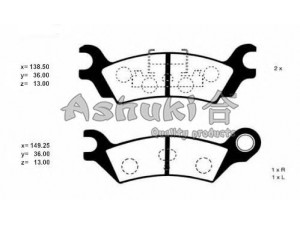 ASHUKI M072-01 stabdžių trinkelių rinkinys, diskinis stabdys 
 Techninės priežiūros dalys -> Papildomas remontas
2089901/TEXTAR, 31161/SPIDAN, 36502/ABS
