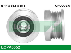LUCAS ENGINE DRIVE LOPA0052 laisvos eigos sankaba, kint. sr. generatorius 
 Diržinė pavara -> Laisvos eigos sankaba, kint. sr. generatorius
37322-27500, 37322-27501, 50210-40108
