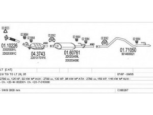 MTS C380297003138 išmetimo sistema 
 Išmetimo sistema -> Išmetimo sistema, visa