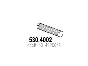ASSO 530.4002 lanksti žarna, išmetimo sistema 
 Išmetimo sistema -> Išmetimo vamzdžiai
3014920059