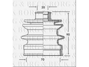 BORG & BECK BCB2057 gofruotoji membrana, kardaninis velenas 
 Ratų pavara -> Gofruotoji membrana