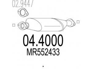 MTS 04.4000 katalizatoriaus keitiklis 
 Išmetimo sistema -> Katalizatoriaus keitiklis
MR552433