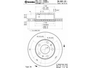 BREMBO 09.8931.20 stabdžių diskas 
 Stabdžių sistema -> Diskinis stabdys -> Stabdžių diskas
1607872080, 4246Y1, 424927, 4249K3