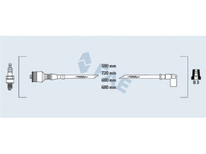 FAE 85402 uždegimo laido komplektas 
 Kibirkšties / kaitinamasis uždegimas -> Uždegimo laidai/jungtys