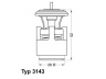 WAHLER 3143.87D termostatas, aušinimo skystis 
 Aušinimo sistema -> Termostatas/tarpiklis -> Thermostat
032 121 110 B, 032 121 110 P, 032 121 110 B
