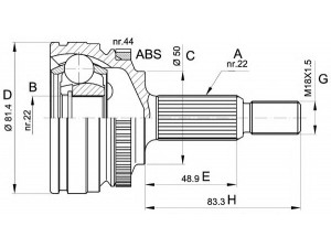 OPEN PARTS CVJ5266.10 jungčių komplektas, kardaninis velenas 
 Ratų pavara -> Sujungimai/komplektas
34331017, 9031180