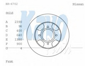 KAVO PARTS BR-6702 stabdžių diskas 
 Dviratė transporto priemonės -> Stabdžių sistema -> Stabdžių diskai / priedai
40206M7900