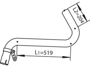 DINEX 28642 išleidimo kolektorius 
 Išmetimo sistema -> Išmetimo vamzdžiai
61604192, 61604194