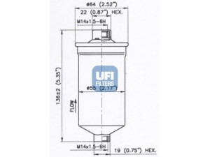 UFI 31.770.00 kuro filtras 
 Techninės priežiūros dalys -> Papildomas remontas
5026009