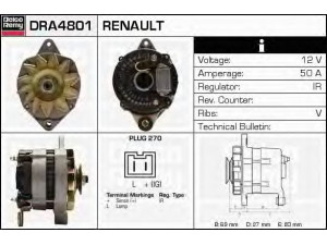 DELCO REMY DRA4801 kintamosios srovės generatorius 
 Elektros įranga -> Kint. sr. generatorius/dalys -> Kintamosios srovės generatorius
ALS12X-67, 6006000433, 7700751442