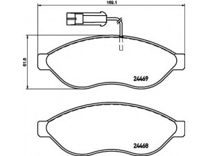 HELLA 8DB 355 020-651 stabdžių trinkelių rinkinys, diskinis stabdys 
 Techninės priežiūros dalys -> Papildomas remontas
1612433880, 77366017, 77367092