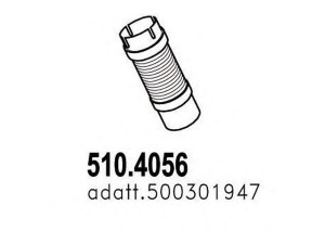ASSO 510.4056 lanksti žarna, išmetimo sistema 
 Išmetimo sistema -> Išmetimo vamzdžiai